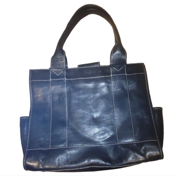 MICHAEL Michael Kors vintage black leather cream stitching tote bag purse handba - Picture 9 of 9